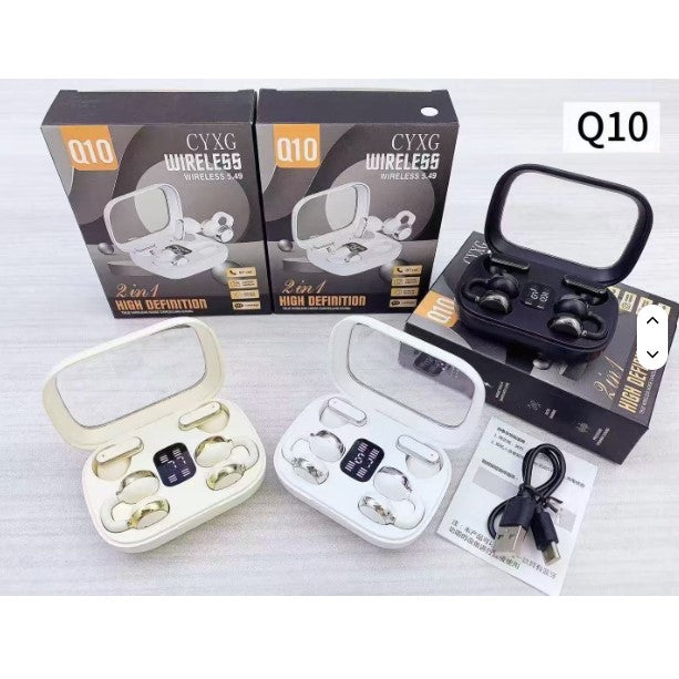 🎧 AirPods Q10 2-en-1 – Deux styles, un seul son